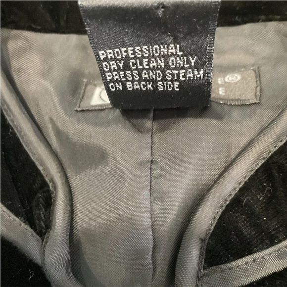 CAROLE LITTLE Velvet & Silk Black Jacket Size S‎ - Picture 4 of 8